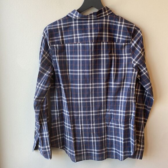 J. Crew Factory the perfect shirt button down plaid navy NWT medium cotton - Picture 7 of 7